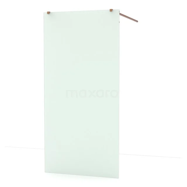 Diamond Walk-in shower | 100 cm Copper Frosted glass Free-standing wall IDF1087KP