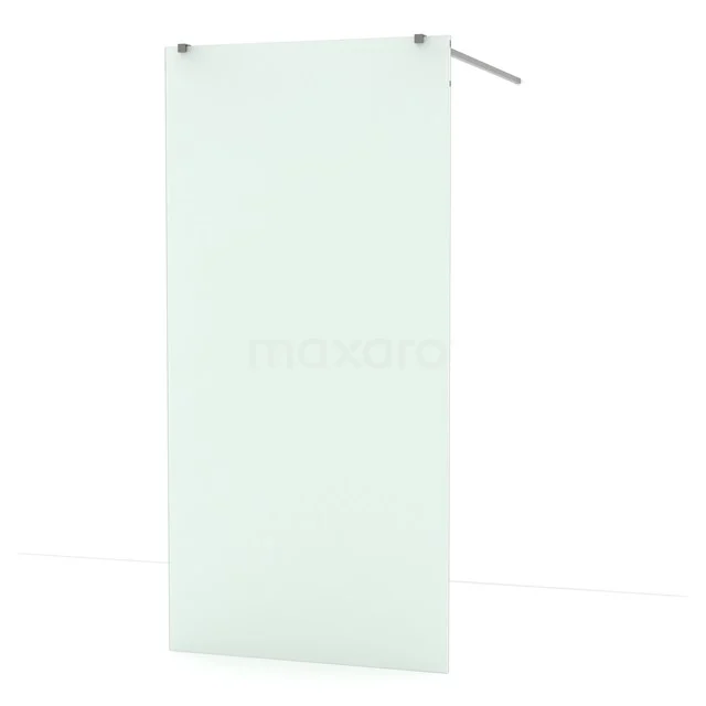 Diamond Walk-in shower | 100 cm Black metal Frosted glass Free-standing wall IDF1087ZM