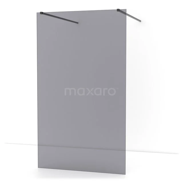 Diamond Walk-in shower | 120 cm Black chrome Smoke glass Free-standing wall IDF1281BC