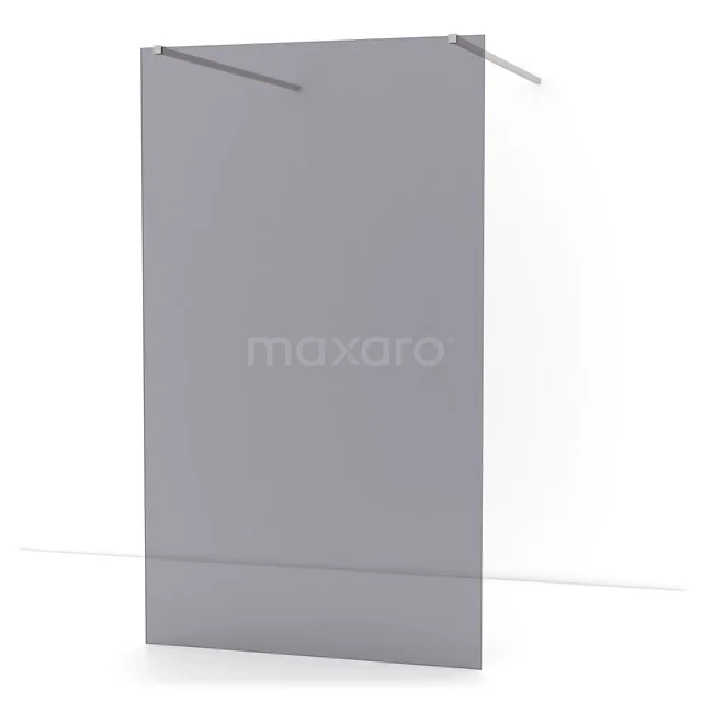 Freistehende begehbare Dusche Diamant 120cm 8mm Rauchglas Sicherheitsglas Gebürsteter Edelstahl IDF1281BR