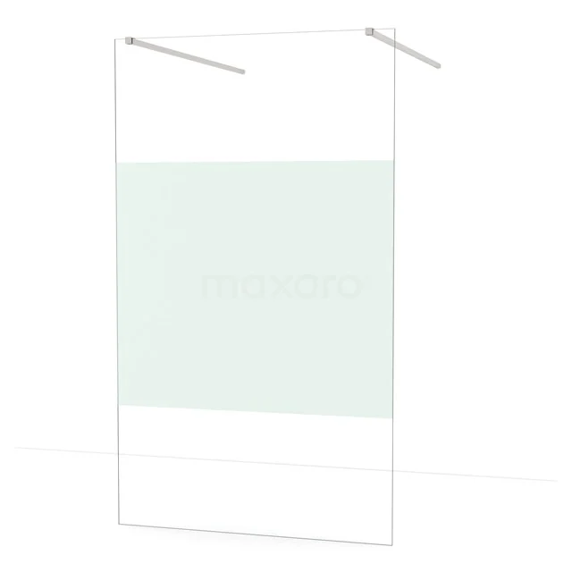 Diamond Walk-in shower | 120 cm Stainless steel Clear with matt strip Free-standing wall IDF1283BR