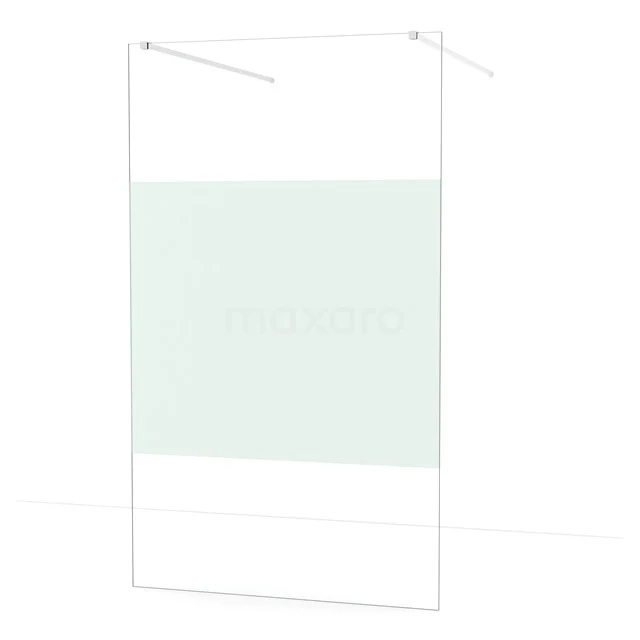 Diamond Walk-in shower | 120 cm Chrome Clear with matt strip Free-standing wall IDF1283C