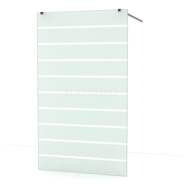 Diamond begehbare Dusche | 120 cm Schwarzchrom  Freistehende Wand IDF1286BC