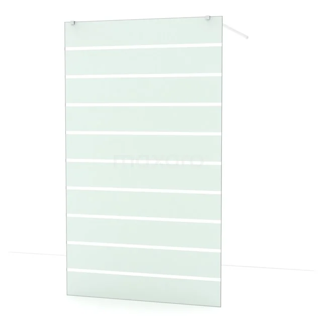 Diamond Walk-in shower | 120 cm Chrome Clear with matt stripes Free-standing wall IDF1286C