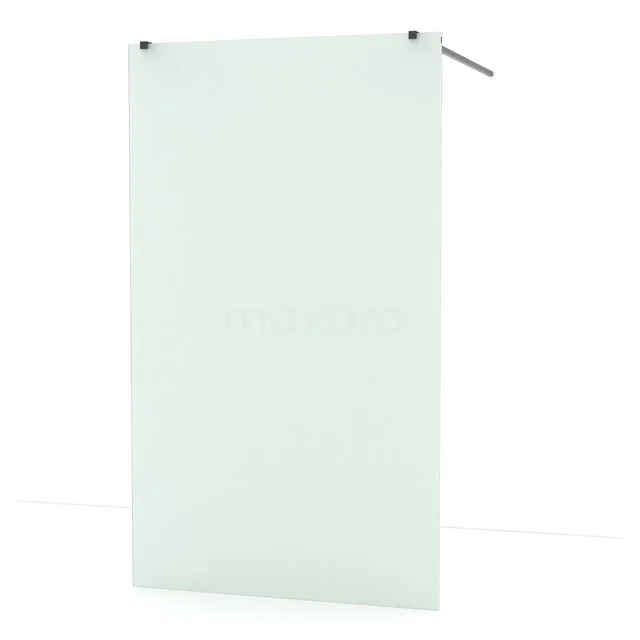 Diamond Walk-in shower | 120 cm Black chrome Frosted glass Free-standing wall IDF1287BC