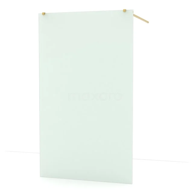 Diamond Walk-in shower | 120 cm Gold Frosted glass Free-standing wall IDF1287GG