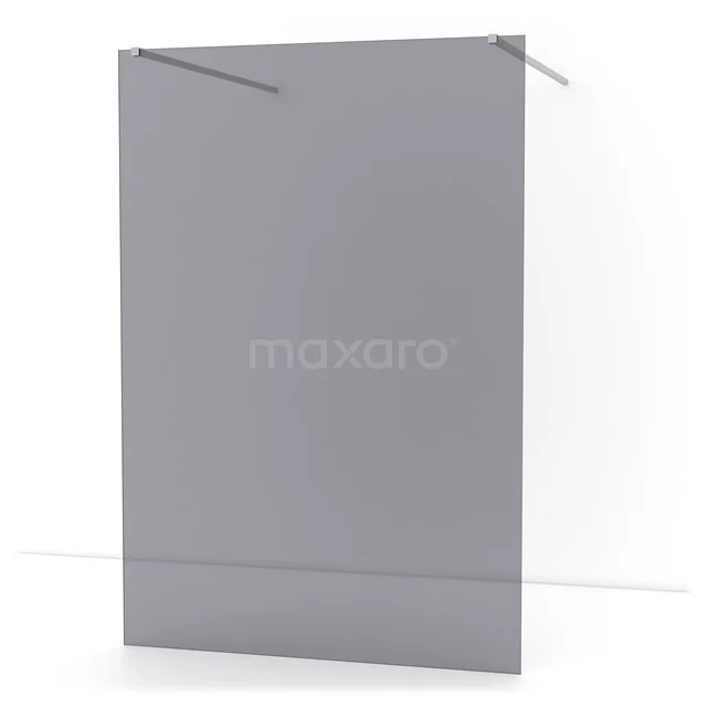 Diamond Walk-in shower | 140 cm Stainless steel Smoke glass Free-standing wall IDF1481BR