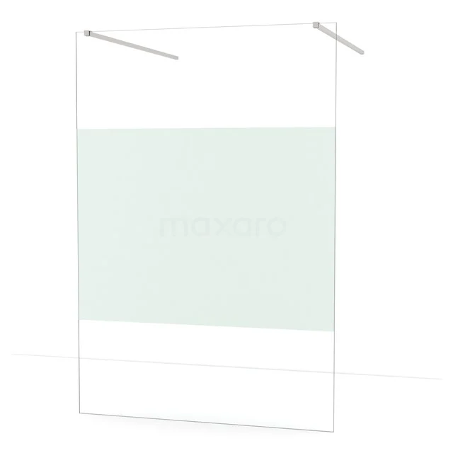 Diamond Walk-in shower | 140 cm Stainless steel Clear with matt strip Free-standing wall IDF1483BR