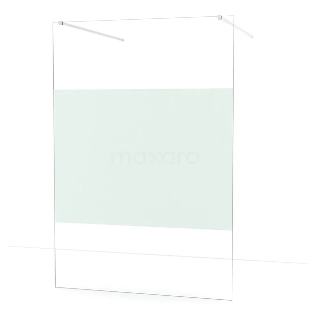 Diamond Walk-in shower | 140 cm Chrome Clear with matt strip Free-standing wall IDF1483C