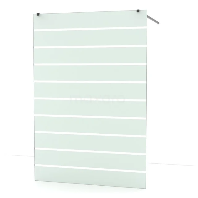 Diamond begehbare Dusche | 140 cm Schwarzchrom  Freistehende Wand IDF1486BC