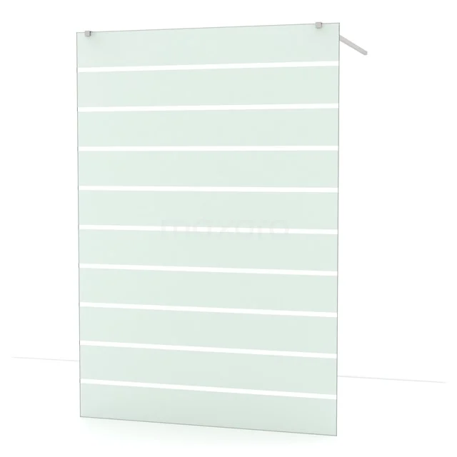 Diamond Walk-in shower | 140 cm Stainless steel Clear with matt stripes Free-standing wall IDF1486BR
