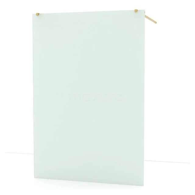 Freistehende begehbare Dusche Diamant 140cm 8mm Mattes Sicherheitsglas Gold IDF1487GG