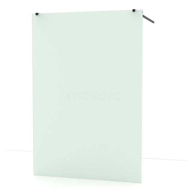 Diamond Walk-in shower | 140 cm Matte black Frosted glass Free-standing wall IDF1487MB