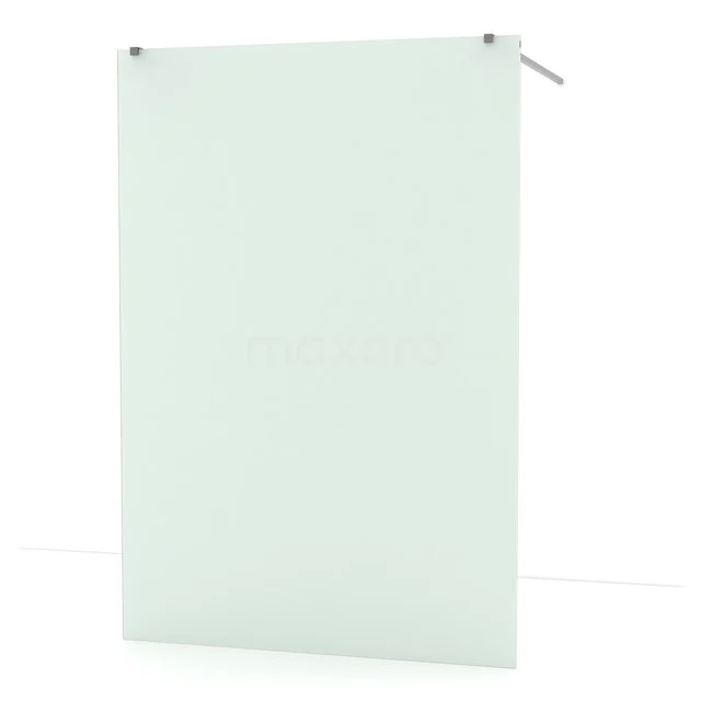 Diamond Walk-in shower | 140 cm Black metal Frosted glass Free-standing wall IDF1487ZM