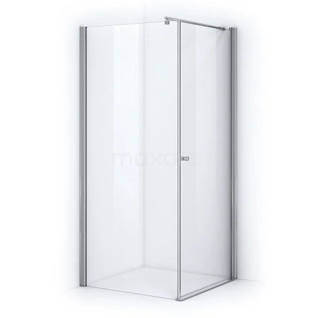 Zircon Essence Shower enclosure | 80x80 cm Chrome Clear glass Pivot door Square EC-0808013