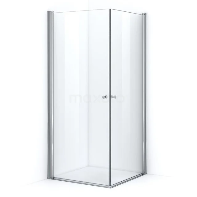 Zircon Essence Shower cabin | 80x80 cm Chrome Clear glass Pivot door Square S0100-0808