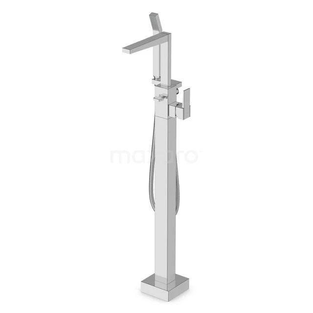 Freestanding bath tap with handheld shower Cubic Chrome, Single lever mixer tap, Chrome BSG-3303-00002