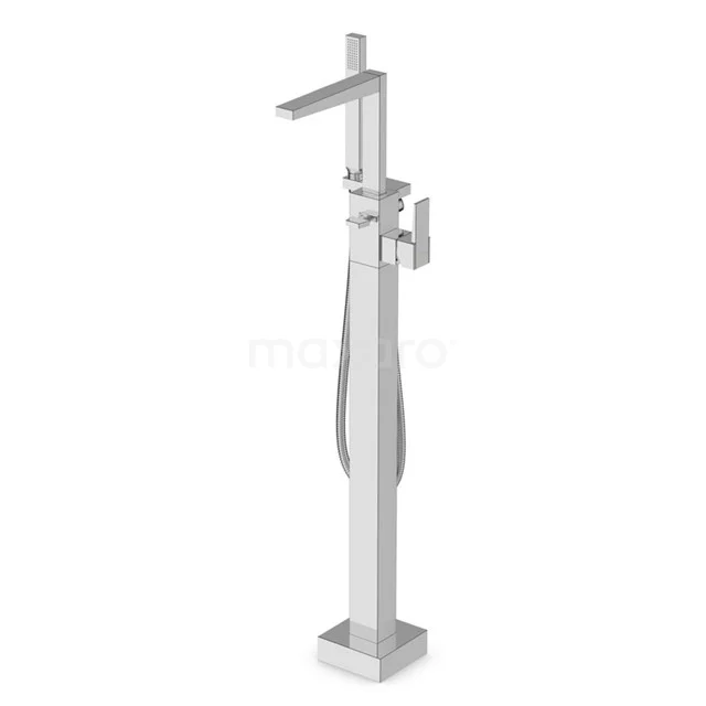 Freestanding bath tap with handheld shower Cubic Chrome, Single lever mixer tap, Chrome BSG-3303-00003