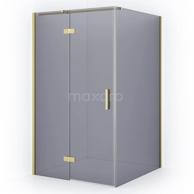 Diamond Shower enclosure | 110x110 cm Light gold Smoke glass Pivot door Square CDB216511311LG