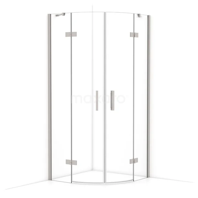 Diamond Shower enclosure | 90x90 cm Stainless steel Clear glass Pivot door Quarter round CDR20909410BR