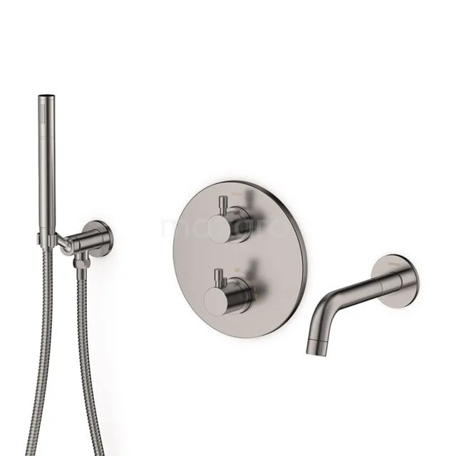 Radius Badkraan Inbouw | Rvs Thermostatisch met handdouche   BSP-5503-10001