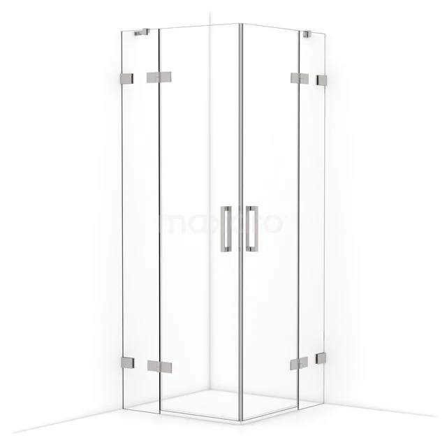 Diamond Shower enclosure | 80x80 cm Stainless steel Clear glass Pivot door Square CDD3535420BR