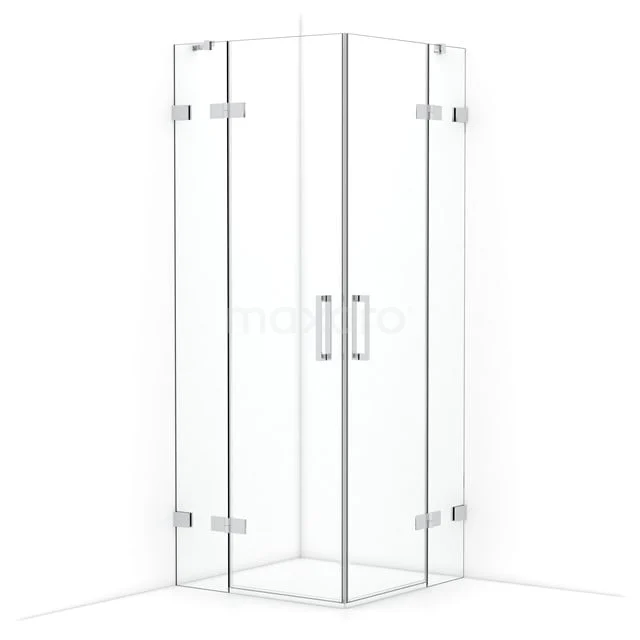 Diamond Duschkabine | 80x80 cm Chrom Drehtür Quadrat CDD3535420C