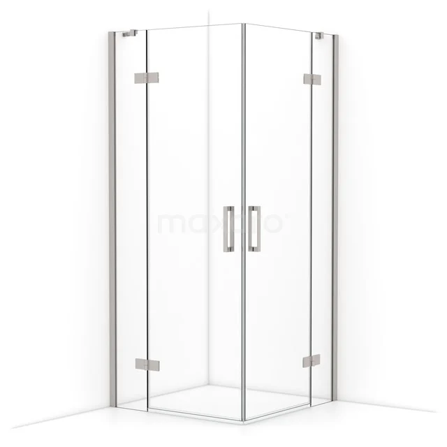 Diamond Shower cabin | 90x90 cm Stainless steel Clear glass Pivot door Square CDD3636410BR
