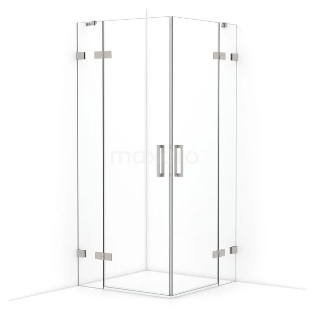Diamond Shower enclosure | 90x90 cm Stainless steel Clear glass Pivot door Square CDD3636420BR