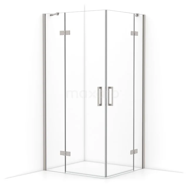 Diamond Shower cabin | 100x90 cm Stainless steel Clear glass Pivot door Rectangle CDD4636410BR