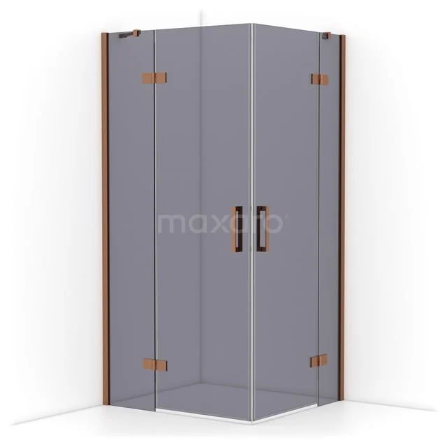 Diamond Shower enclosure | 100x90 cm Copper Smoke glass Pivot door Rectangle CDD4636411KP
