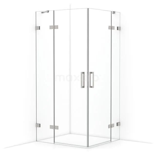 Diamond Shower cabin | 100x90 cm Stainless steel Clear glass Pivot door Rectangle CDD4636420BR