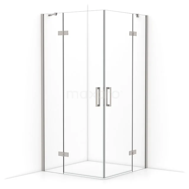 Diamond Shower enclosure | 100x100 cm Stainless steel Clear glass Pivot door Square CDD4646410BR