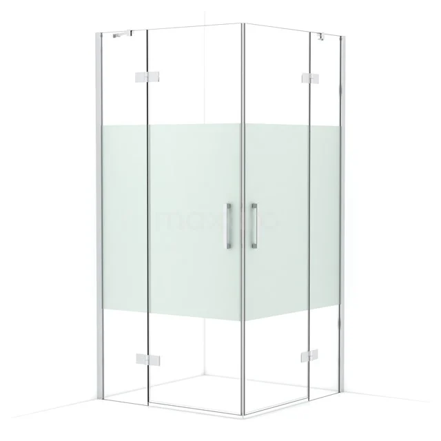 Diamond Duschkabine | 100x100 cm Chrom Drehtür Quadrat CDD4646413C