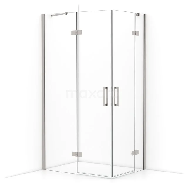 Diamond Shower enclosure | 110x80 cm Stainless steel Clear glass Pivot door Rectangle CDD6535410BR
