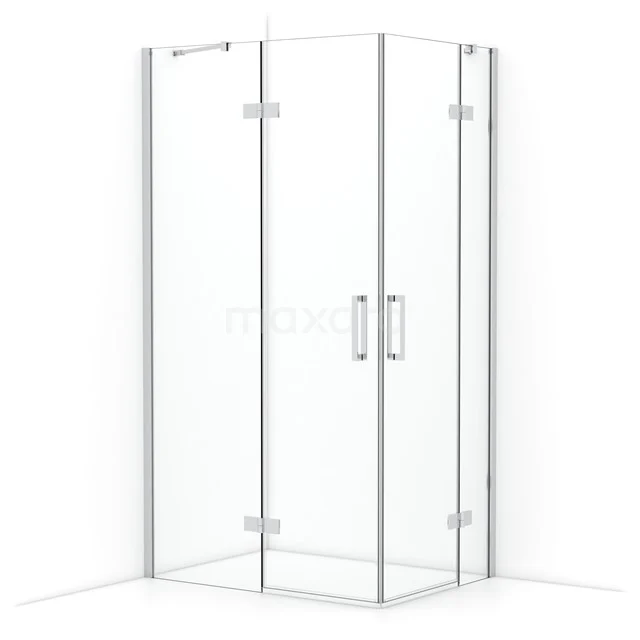 Diamond Shower enclosure | 110x80 cm Chrome Clear glass Pivot door Rectangle CDD6535410C