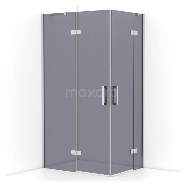 Diamond Shower enclosure | 110x80 cm Chrome Smoke glass Pivot door Rectangle CDD6535411C