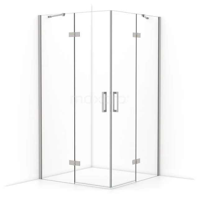 Diamond Shower enclosure | 110x110 cm Stainless steel Clear glass Pivot door Square CDD6565410BR