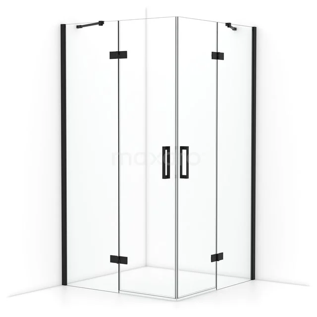 Diamond Shower enclosure | 110x110 cm Matte black Clear glass Pivot door Square CDD6565410MB