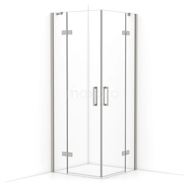 Diamond Shower cabin | 80x80 cm Stainless steel Clear glass Pivot door Square CDD3535410BR