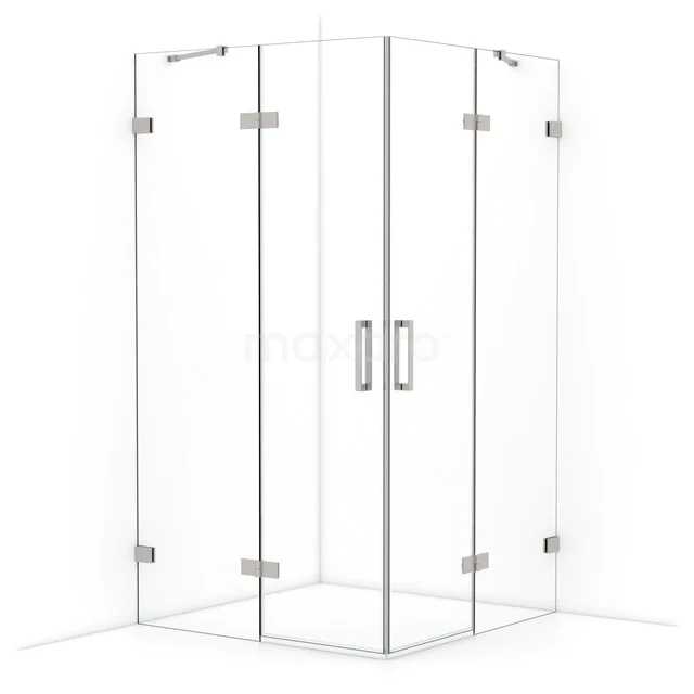 Diamond Shower enclosure | 110x110 cm Stainless steel Clear glass Pivot door Square CDD6565420BR