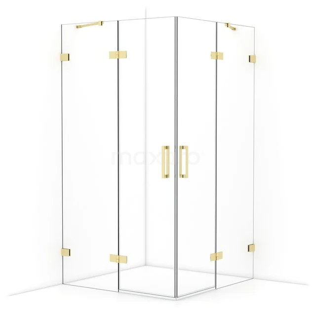 Diamond Duschkabine | 110x110 cm Helles Gold Drehtür Quadrat CDD6565420LG Diamond Duschkabine | 110x110 cm Helles Gold Drehtür Quadrat CDD6565420LG