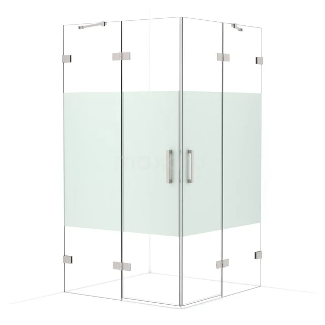 Diamond Duschkabine | 110x110 cm Edelstahl Drehtür Quadrat CDD6565423BR