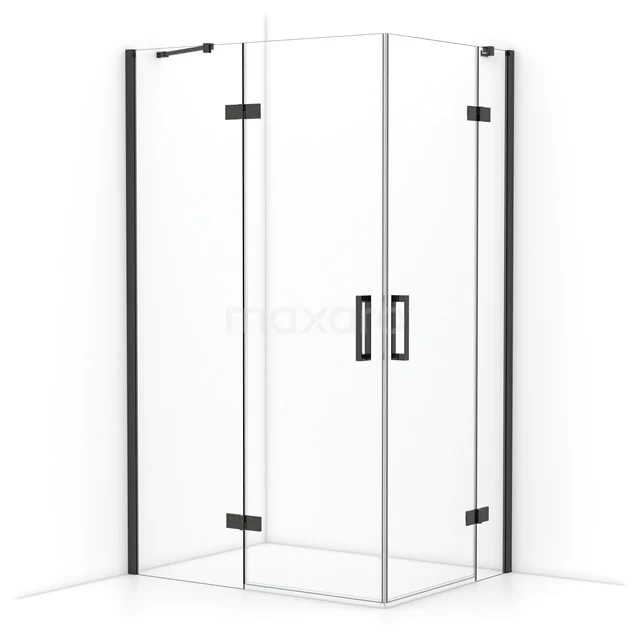 Diamond Shower enclosure | 120x90 cm Black chrome Clear glass Pivot door Rectangle CDD6636410BCN