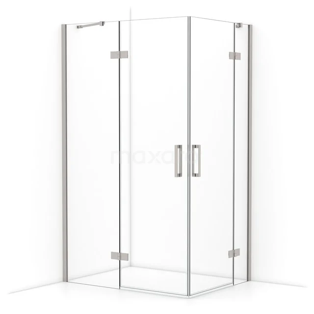 Diamond Shower enclosure | 120x90 cm Stainless steel Clear glass Pivot door Rectangle CDD6636410BR