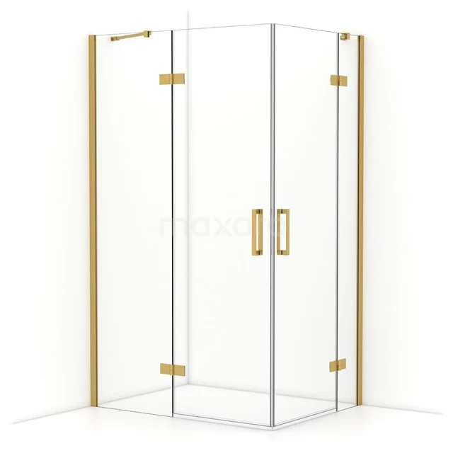 Diamond Duschkabine | 120x90 cm Gold Drehtür Rechteck CDD6636410GG