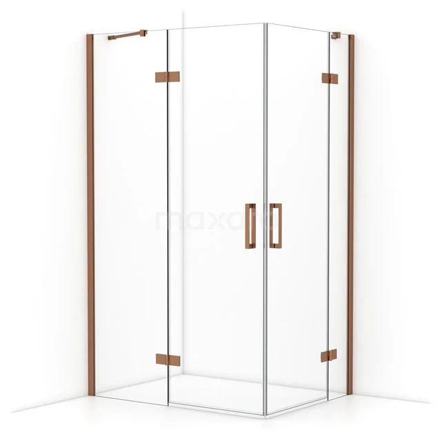 Diamond Shower cabin | 120x90 cm Copper Clear glass Pivot door Rectangle CDD6636410KP