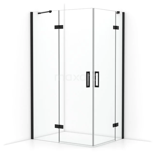 Diamond Shower enclosure | 120x90 cm Matte black Clear glass Pivot door Rectangle CDD6636410MB