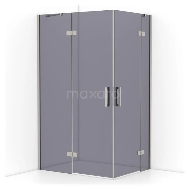 Diamond Shower enclosure | 120x90 cm Stainless steel Smoke glass Pivot door Rectangle CDD6636411BR