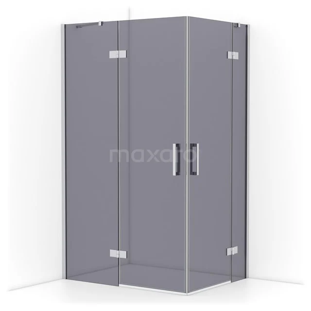 Diamond Shower enclosure | 120x90 cm Chrome Smoke glass Pivot door Rectangle CDD6636411C